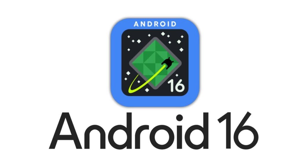 A imagem destaca o logo do Android 16 A nova versão beta (BP41.250725.006)