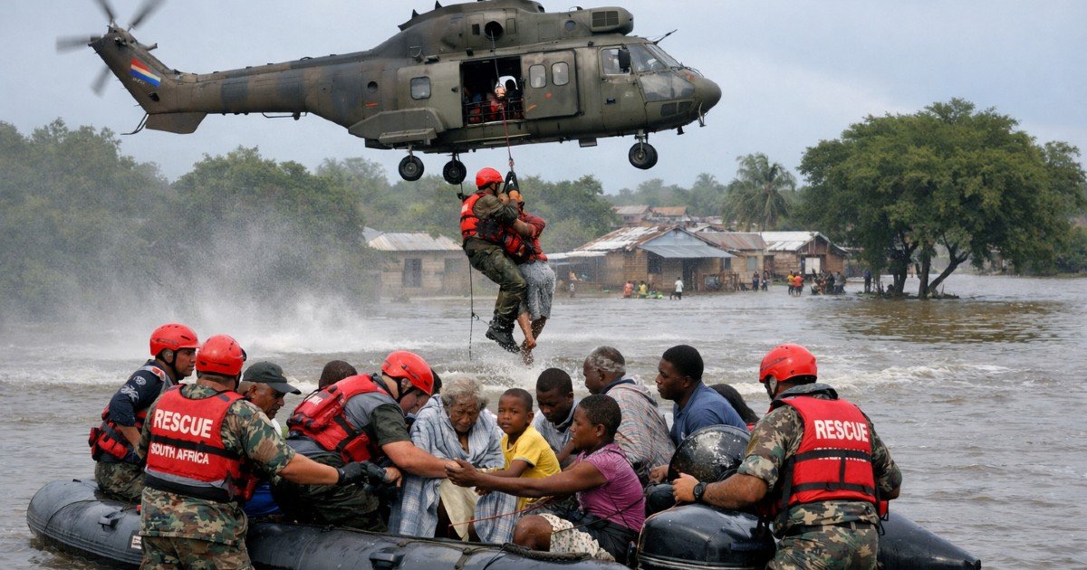 Operação de resgate em Moçambique: África do Sul salva 500 vítimas das inundações devastadoras